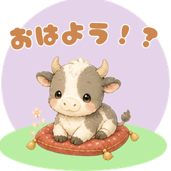 Gentle Little Cow Stickers