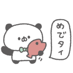 cute ribbon panda sticker #6