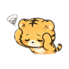 A weary little tiger