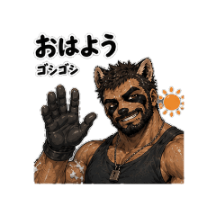 A realistic anthropomorphic raccoon