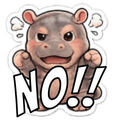 Weird & Wild Hippo Stickers