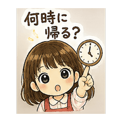 Cute Apron Girl Everyday Chat Stickers