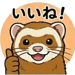 Fluffy Ferret: Daily Life Stickers