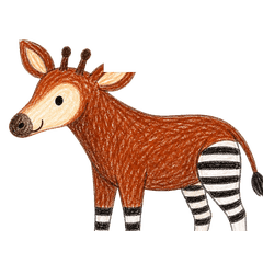 Drawing Okapi Stickers 2