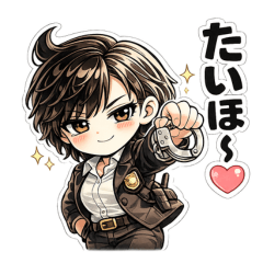 Cute Rookie Detective Stickers