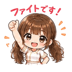 Soft Cheer Girl Anime Stickers