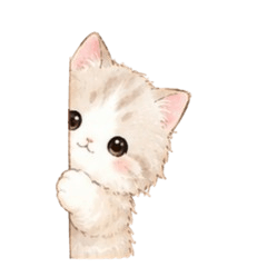 Pastel Fluffy Cat