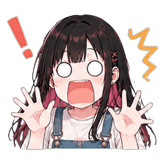 Pink Inner Color Girl Reaction Stickers