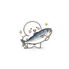 Silent Fishing & Cooking Stickers