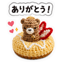 Sweet Crochet Bear Stickers