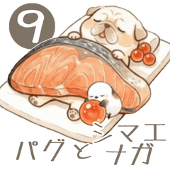 Gourmet Pug & Long-tailed Tit (No Text)