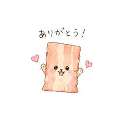 Chewy Bacon Character Stickers