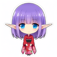 着物エルフのエルさんの毎日スタンプ