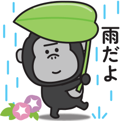 Gorilla sticker [Rainy season to summer]