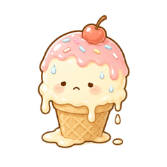 Melty Kawaii Dessert Stickers