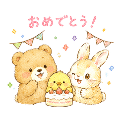 Cute Bunny & Friends Everyday Stickers
