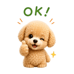 Toy poodle stickers for everyday use.