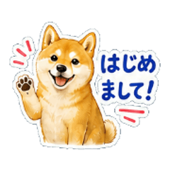 Cute and laid-back Shiba daily Stickers
