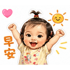 玥玥小月亮俏皮可愛表情貼