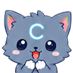 Kuro-chan: Pastel AI Cat Stickers