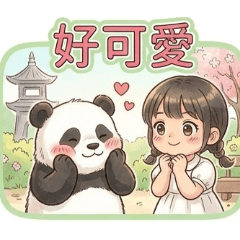 可愛貓熊-日常問候