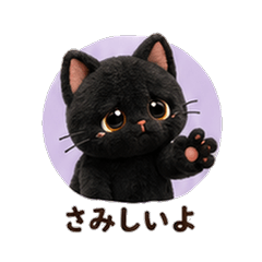 Teddy Fleece Black  Cat Girlfriend