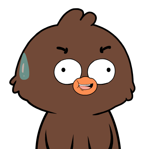 Weird Brown Bird : Pop-up stickers