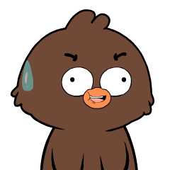Weird Brown Bird : Pop-up stickers
