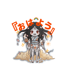 ghost girl stamp 01