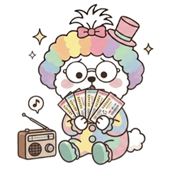A Dog in a Pastel Rainbow Outfit (NW)
