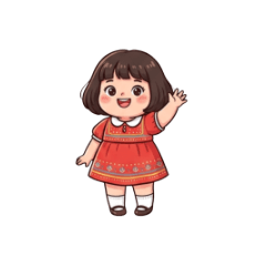 A Chubby-Cheeked little girl