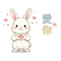 可愛白兔用語