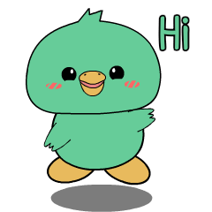 Green Bird 3 : Animated Stickers