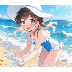 Ver:海邊可愛女孩