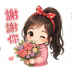 Q版生活用語女孩