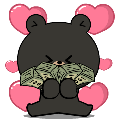 Weird Black Bear : Animated Stickers