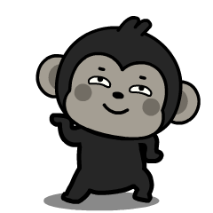 Black Monkey : Animated Stickers