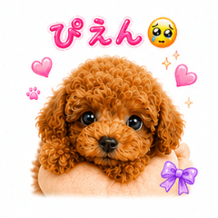 Kawaii Toy Poodle Stickers  Cute & Girly
