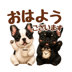 Large Text Polite French Bulldog