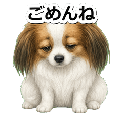 蝴蝶犬 犬問候 1♪