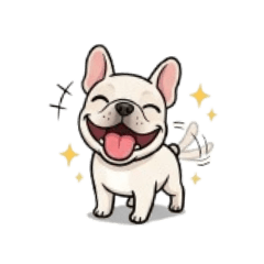 Wordless French Bulldog Emotion Stickers