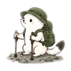 療癒山系白鼬貼圖
