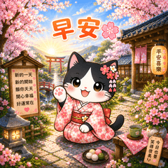 和風哈奇瓦雷貓日常會話貼圖