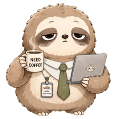 Sloth Burnout Office Life
