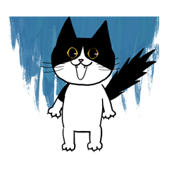 Standing cats stickers