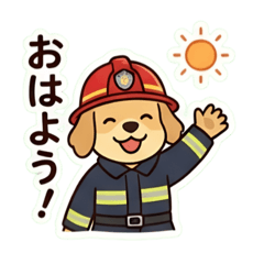 Firefighter Dog Hero Stickers
