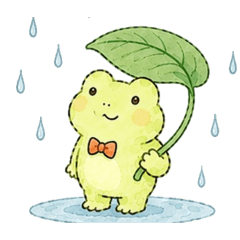 Rainy day, happy frog!2