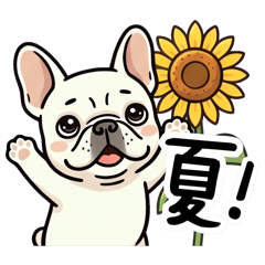 Summer Flowers & Breezy French Bulldog