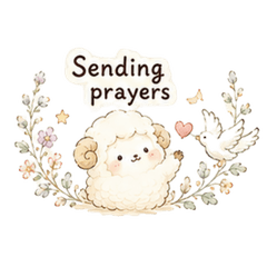 Christian Fluffy Sheep Daily Stickers