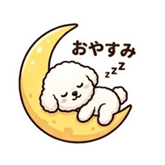 Fluffy Bichon Frise's Daily Stickers